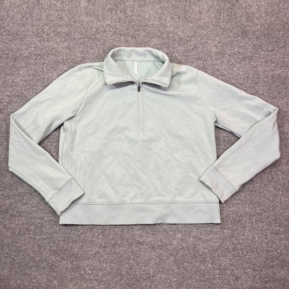 Travis Mathew Sweatshirt Womens Medium 1/4 Zip Collared Fleece Pullover Golf